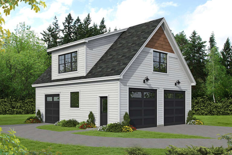 House Plan House Plan #33669 Angled Front Elevation