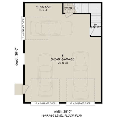 Garage Floor for House Plan #940-01333