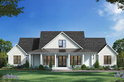 Modern Farmhouse House Plan #041-00397 Elevation Photo