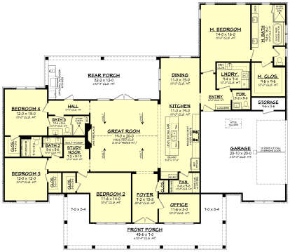 Main Floor for House Plan #041-00397