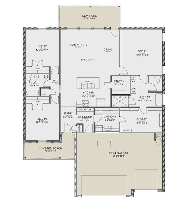 House Plan House Plan #33671 Drawing 1
