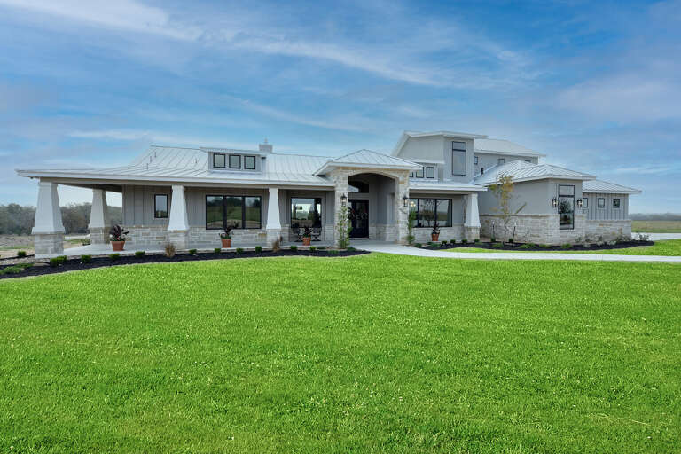 House Plan House Plan #33672 Angled Front Elevation
