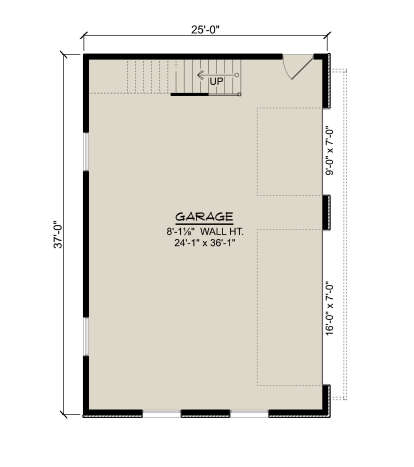 Garage Floor for House Plan #5032-00366