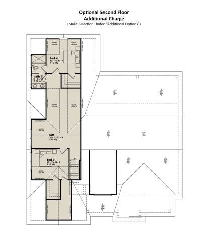 Optional Second Floor for House Plan #7174-00036
