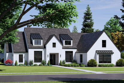 Modern Transitional House Plan #7983-00152 Elevation Photo