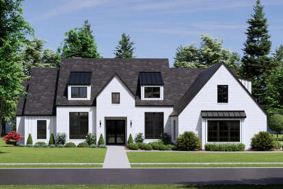 Modern Transitional House Plan #7983-00152 Elevation Photo