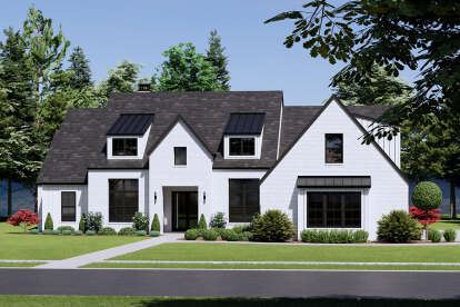 Modern Transitional House Plan #7983-00152 Elevation Photo