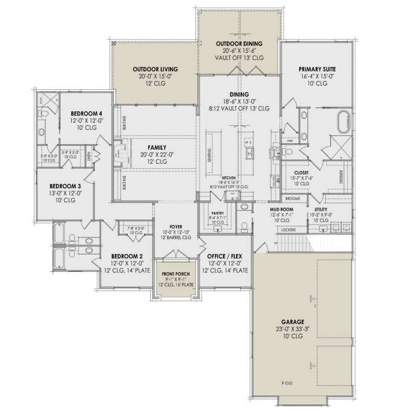 House Plan House Plan #33678 Drawing 1