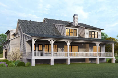 Farmhouse House Plan #196-00008 Elevation Photo