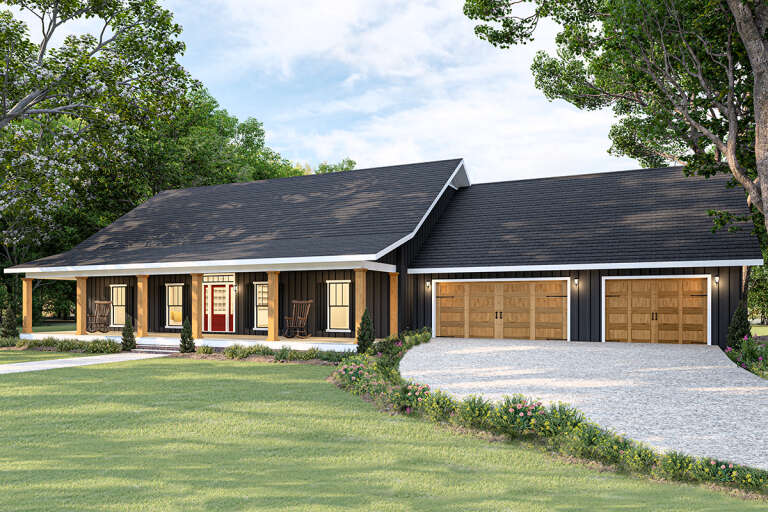 House Plan House Plan #33681 Angled Front Elevation