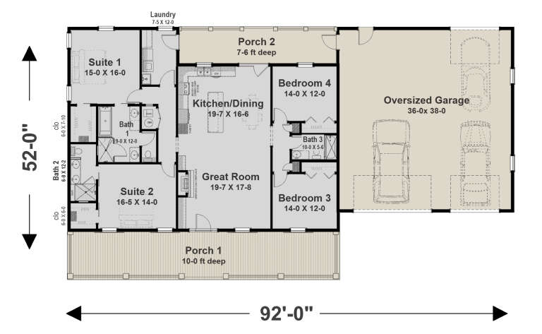 House Plan House Plan #33681 Drawing 1