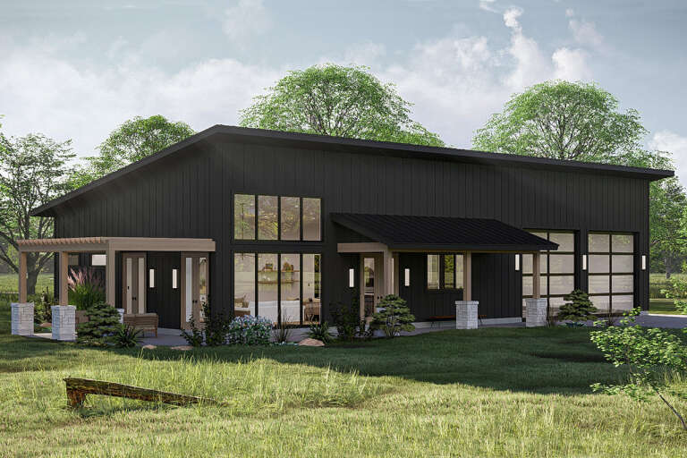 House Plan House Plan #33682 Angled Front Elevation