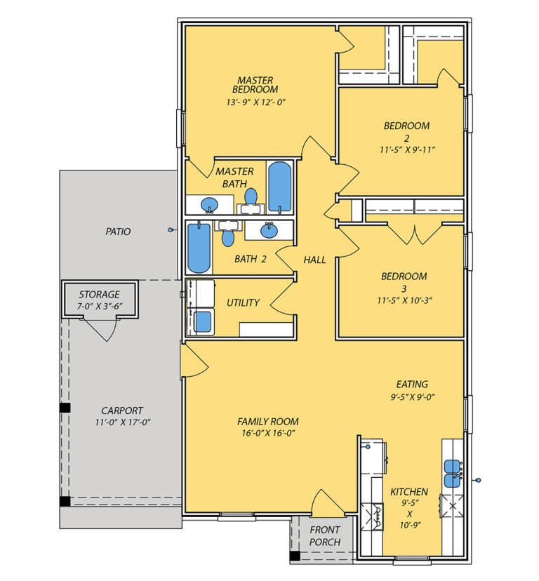 House Plan House Plan #33683 Drawing 1