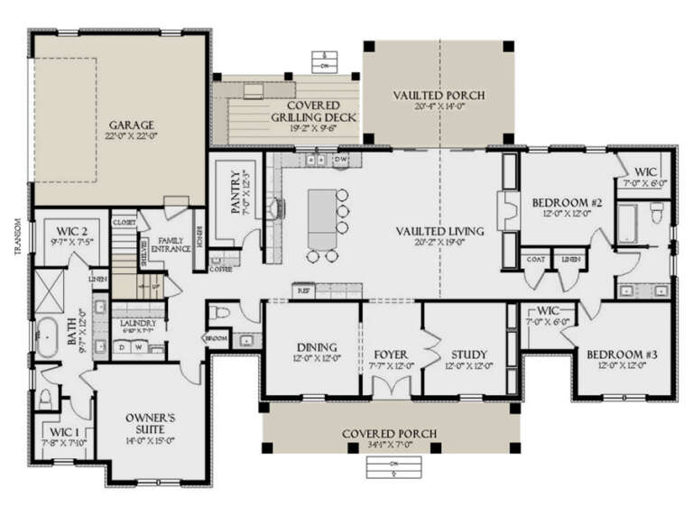 House Plan House Plan #33684 Drawing 1