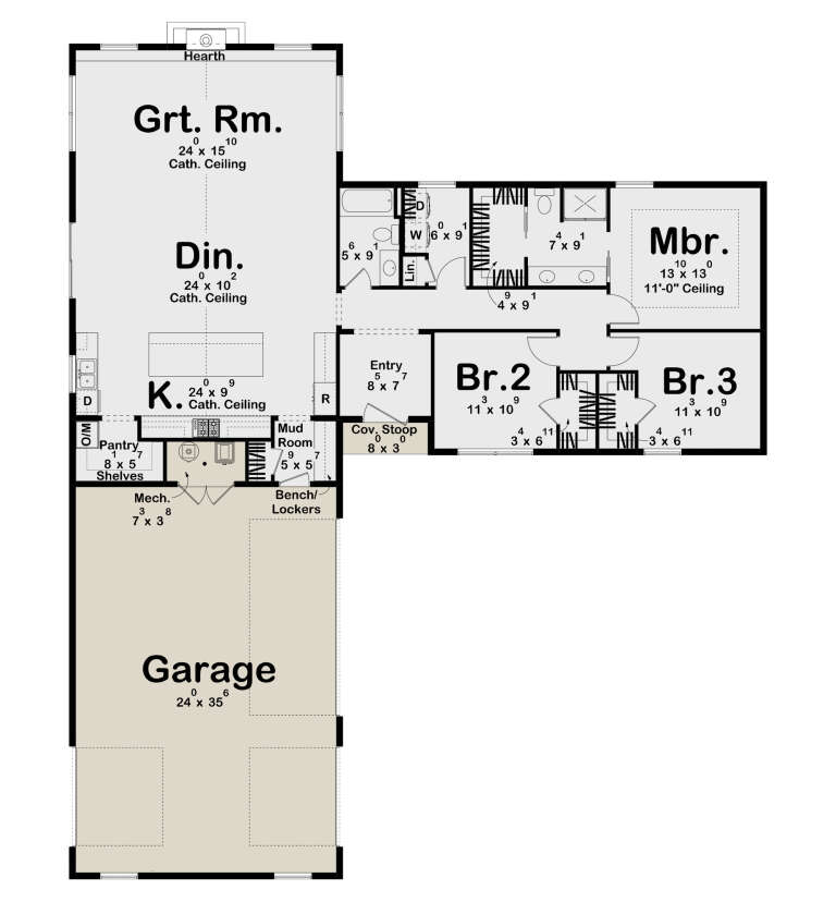 House Plan House Plan #33685 Drawing 1