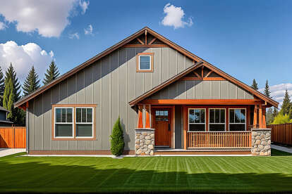 Craftsman House Plan #035-01165 Elevation Photo