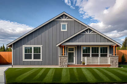 Craftsman House Plan #035-01165 Elevation Photo