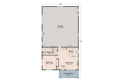 Main Floor  for House Plan #035-01165
