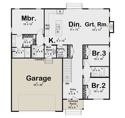 Main Floor  for House Plan #963-01166
