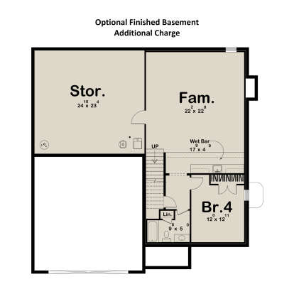 Basement for House Plan #963-01166