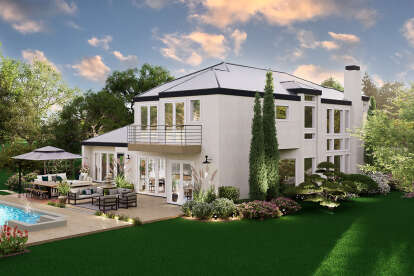 Contemporary House Plan #5445-00549 Elevation Photo