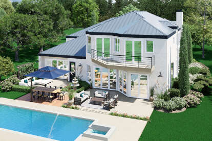 Contemporary House Plan #5445-00549 Elevation Photo