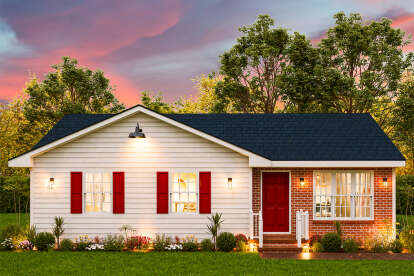 Traditional House Plan #699-00422 Elevation Photo