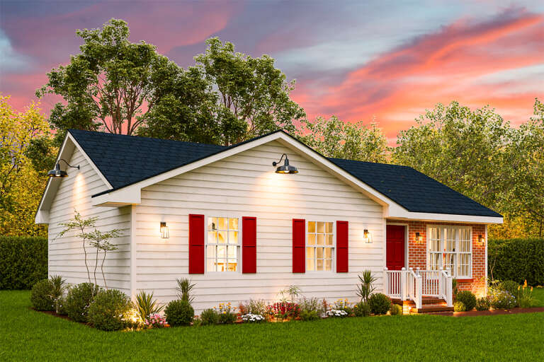Traditional Plan - 1,009 Square Feet, 3 Bedrooms, 2 Bathrooms | Floor ...