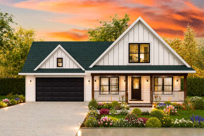 Modern Farmhouse House Plan #699-00423 Elevation Photo