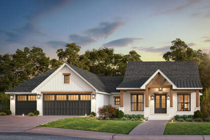 Modern Farmhouse House Plan #041-00398 Elevation Photo