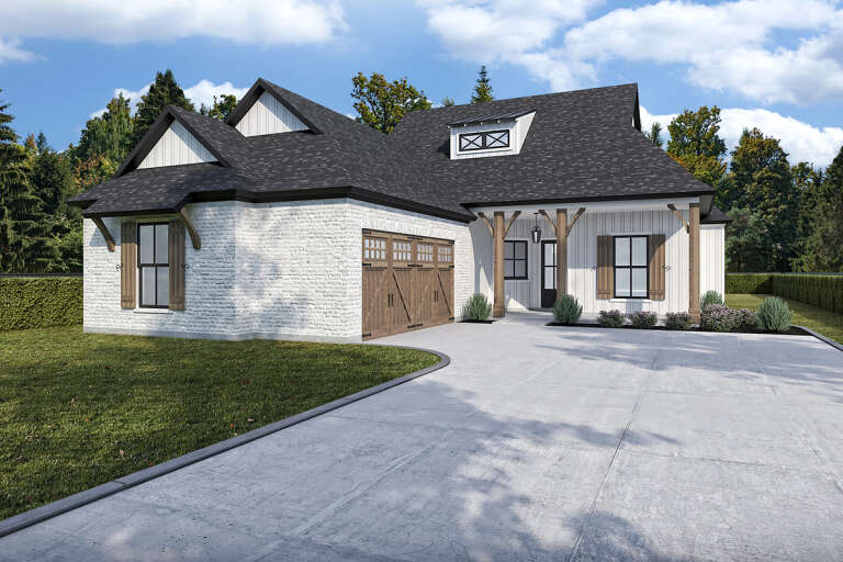 House Plan House Plan #33700 Angled Front Elevation