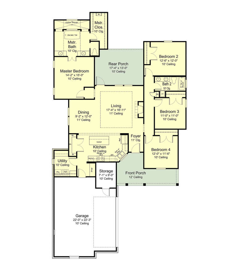 House Plan House Plan #33700 Drawing 1