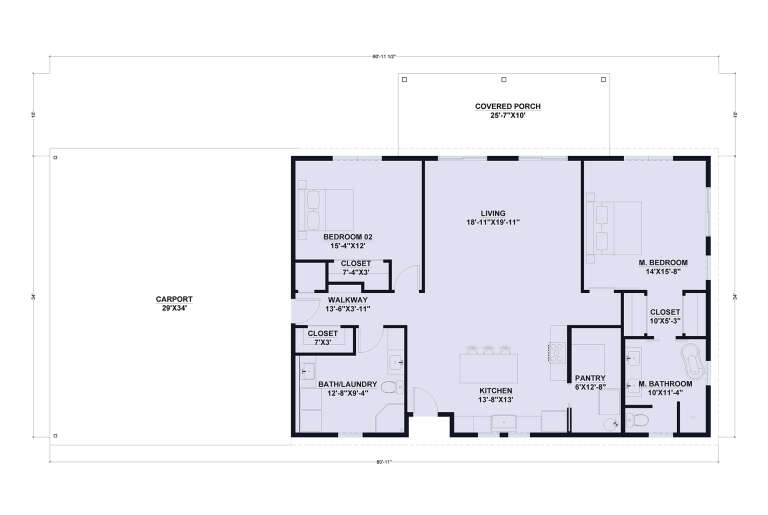 House Plan House Plan #33702 Drawing 1