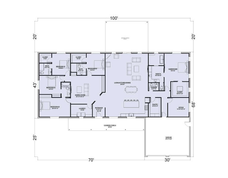House Plan House Plan #33705 Drawing 1