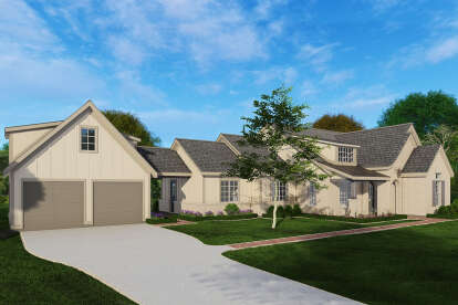 European House Plan #3571-00027 Elevation Photo