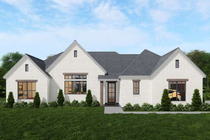 Modern Transitional House Plan #3571-00028 Elevation Photo