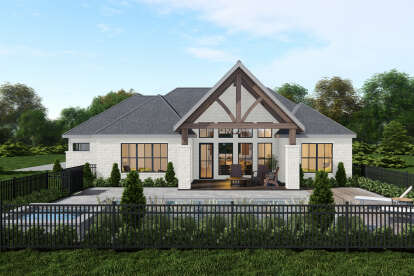 Modern Transitional House Plan #3571-00028 Elevation Photo
