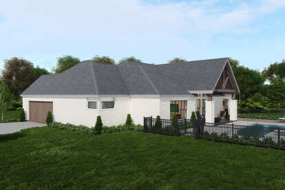 Modern Transitional House Plan #3571-00028 Elevation Photo