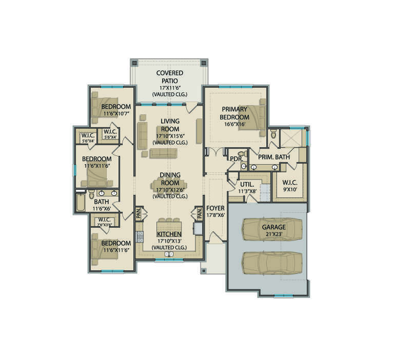 House Plan House Plan #33708 Drawing 1