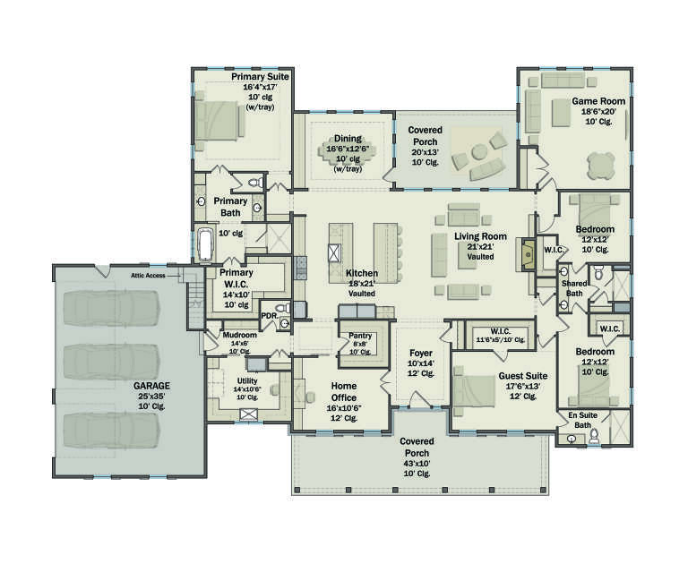House Plan House Plan #33709 Drawing 1