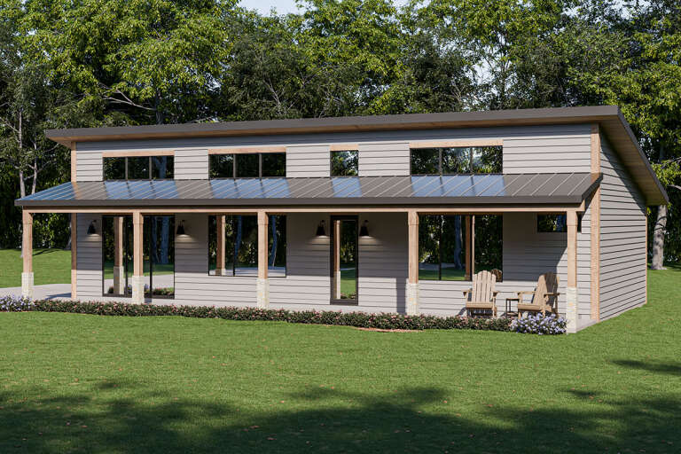 House Plan House Plan #33711 Angled Front Elevation
