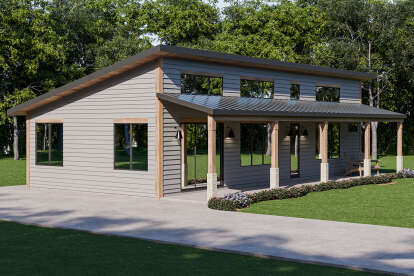 Modern House Plan #1462-00162 Elevation Photo