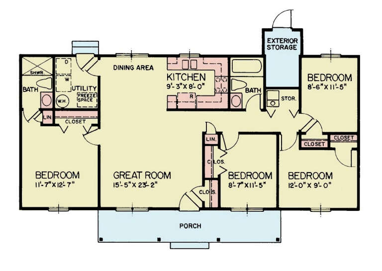 House Plan House Plan #33714 Drawing 1