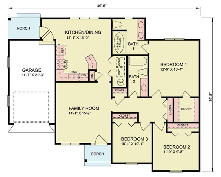House Plan House Plan #33715 Drawing 1