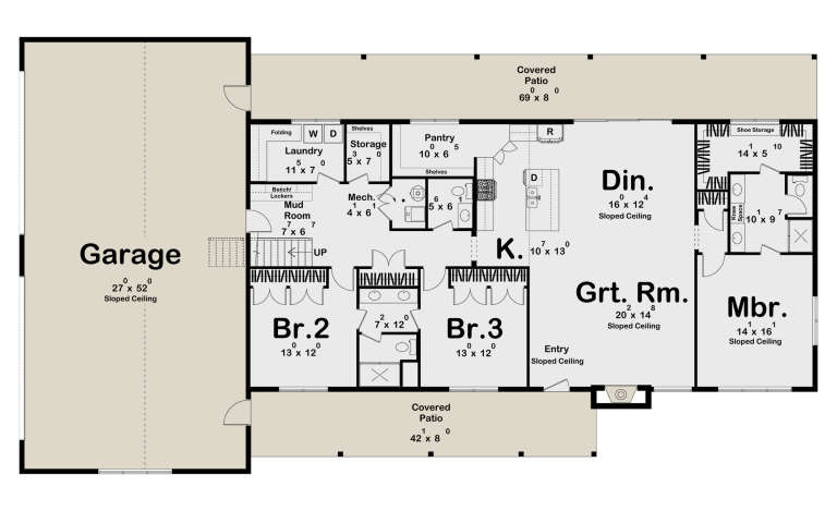House Plan House Plan #33716 Drawing 1
