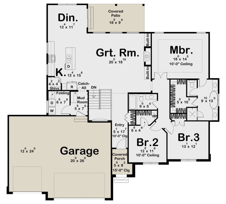 House Plan House Plan #33717 Drawing 1