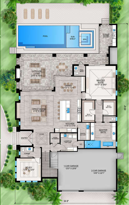 Main Floor  for House Plan #207-00159