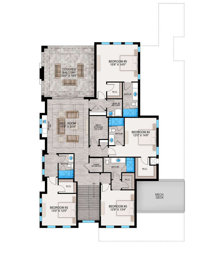 Coastal Plan - 4,618 Square Feet, 5 Bedrooms, 6 Bathrooms | Floor Plan ...