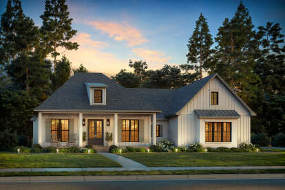 Modern Farmhouse House Plan #041-00399 Elevation Photo
