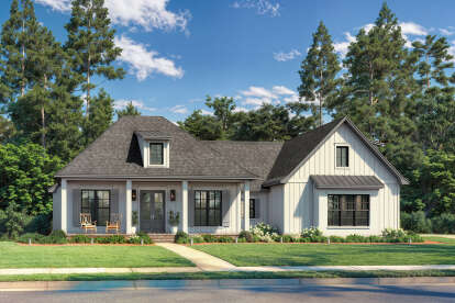 Modern Farmhouse House Plan #041-00399 Elevation Photo